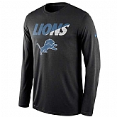 Detroit Lions Nike Black Legend Staff Practice Long Sleeves Performance WEM T-Shirt,baseball caps,new era cap wholesale,wholesale hats